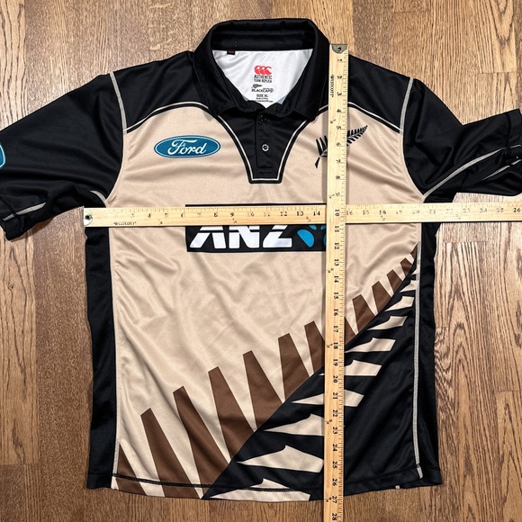 Canterbury New Zealand Blackcaps Cricket T20 Black Brown Jersey Mens XL - Picture 8 of 8